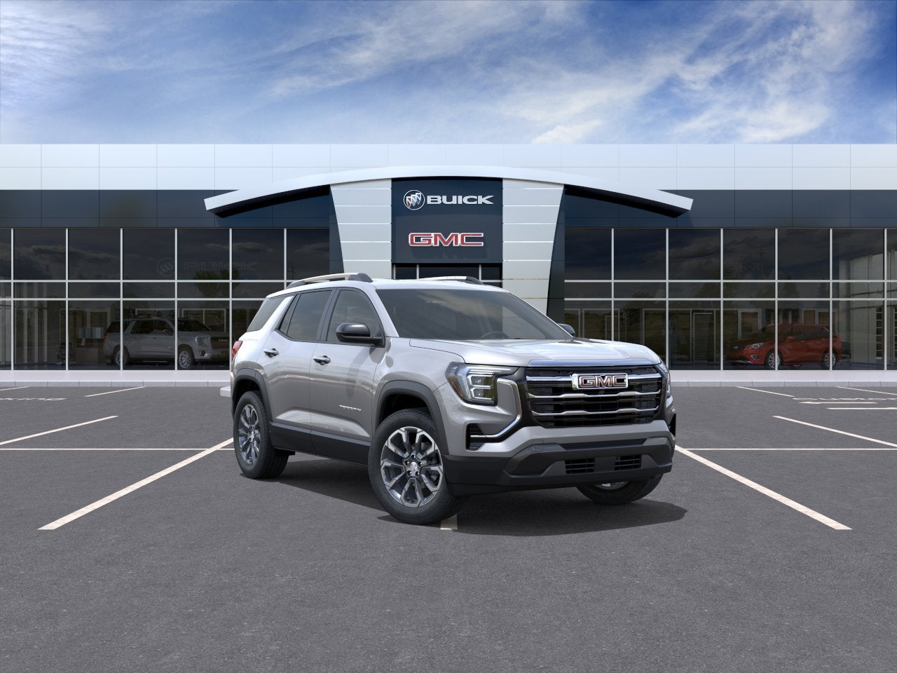 2027 GMC Terrain FWD Elevation in Sterling Metallic — front three-quarter view